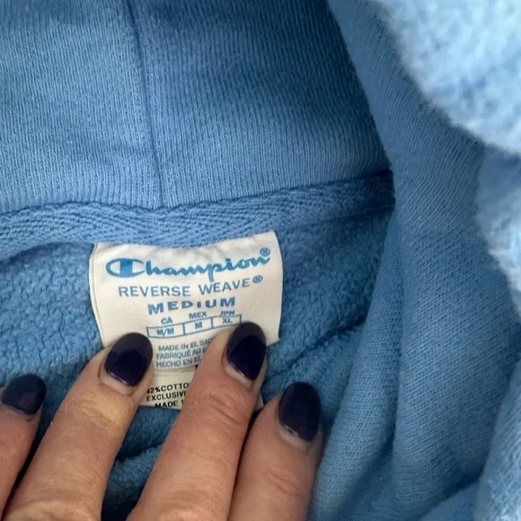 Champion Light Blue Tulane University Hoodie - Picture 2 of 2